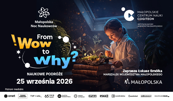 Plakat Małopolskiej Nocy Naukowców 2026
